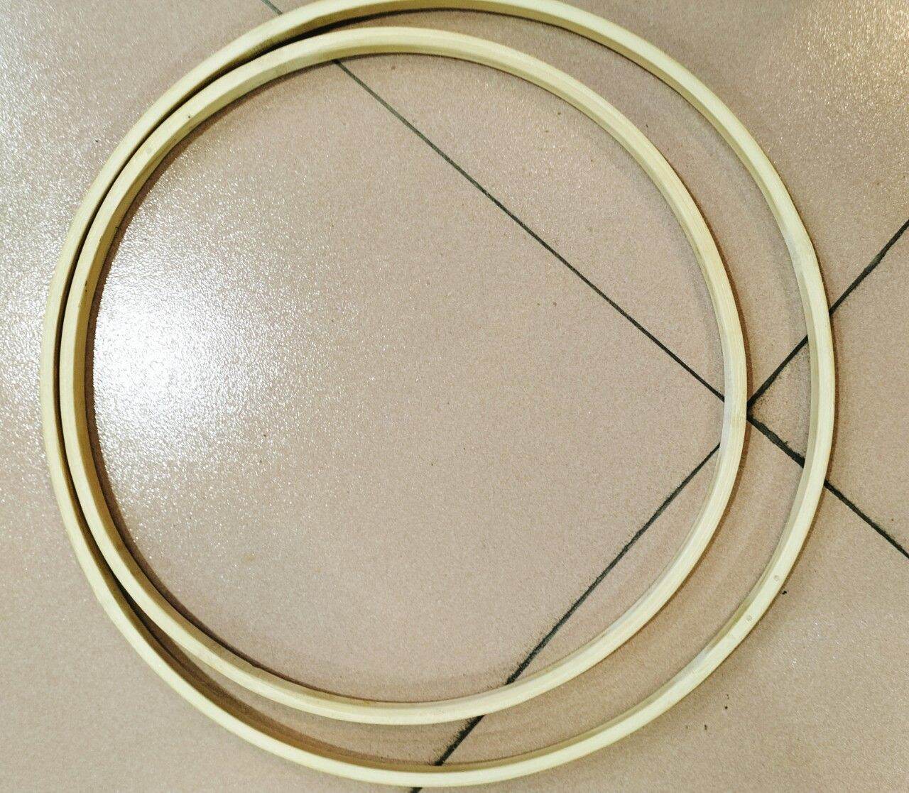 Vòng gỗ tre làm vòng dreamcatcher, vòng hoa đào đông trang trí Lễ Tết
