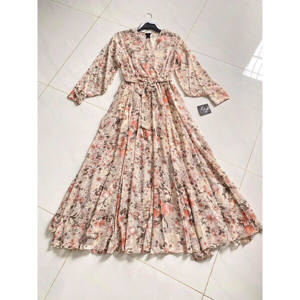 đầm maxi xuất dư dáng dài chấm gót