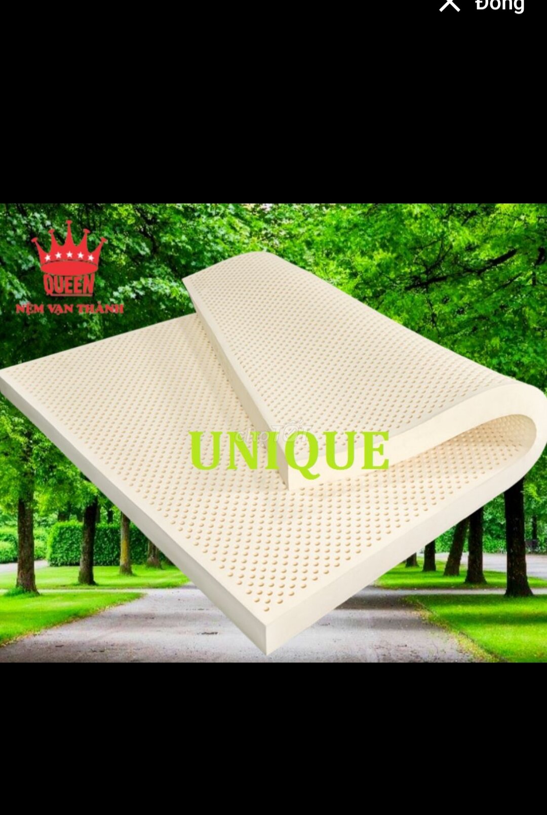 Nệm cao su thiên nhiên Vạn Thành Unique 1m6x2m0x15cm