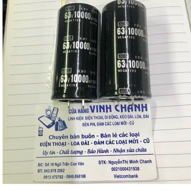 2 con tụ kmh 63v 10000uf 3.5x7cm