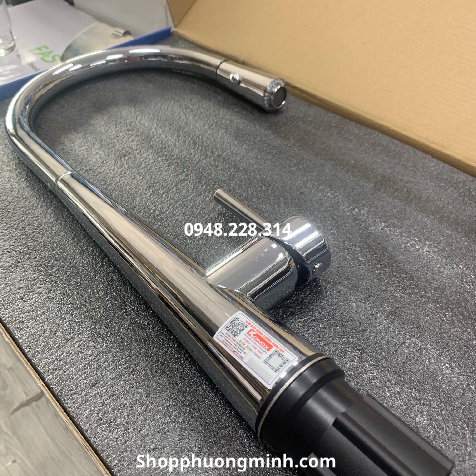 Vòi rửa bát rút Konox KN1901C
