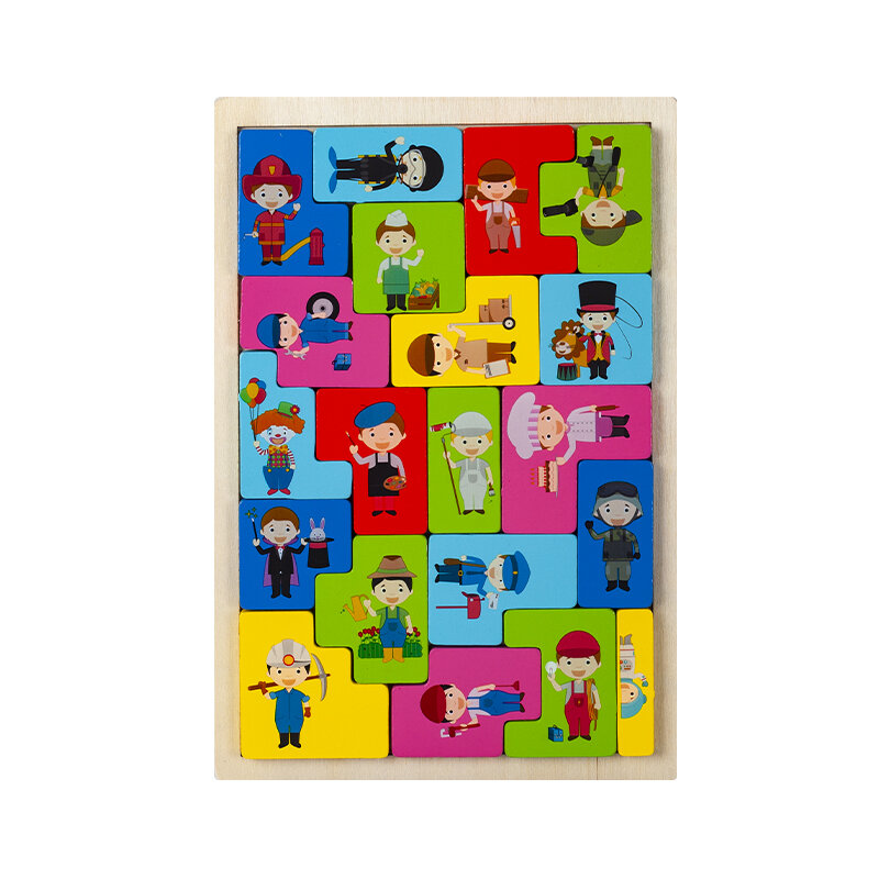 Đồ Chơi Xếp Hình Bằng Gỗ Nhân Vật Động Vật Montessori Đồ Chơi Vận Chuyển Dễ Thương Dành Cho Lứa Tuổi 3-12 Đồ Chơi Giáo Dục Nghề Nghiệp