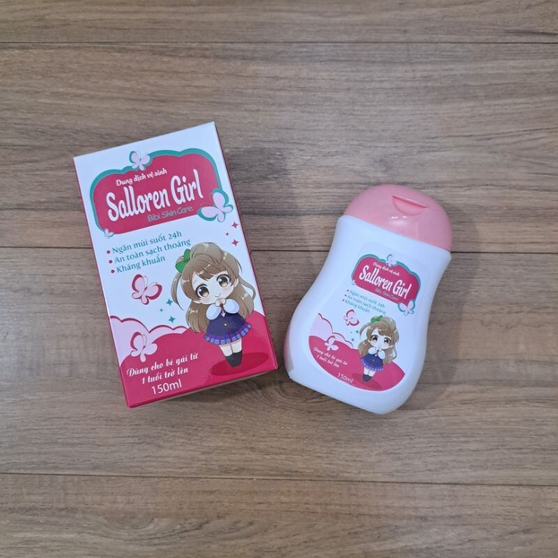 Dung dịch vệ sinh dành cho bé gái từ 1 tuổi SALLOREN GIRL bibi skin care chiết xuất từ tự nhiên an t