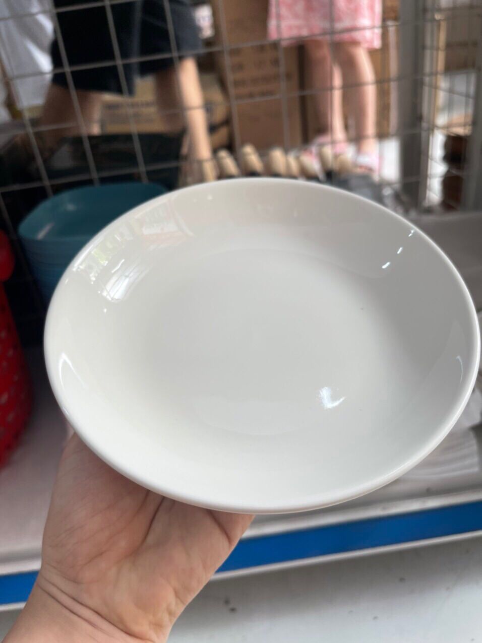 Set 10 Đĩa sứ trắng tráng men siêu đẹp