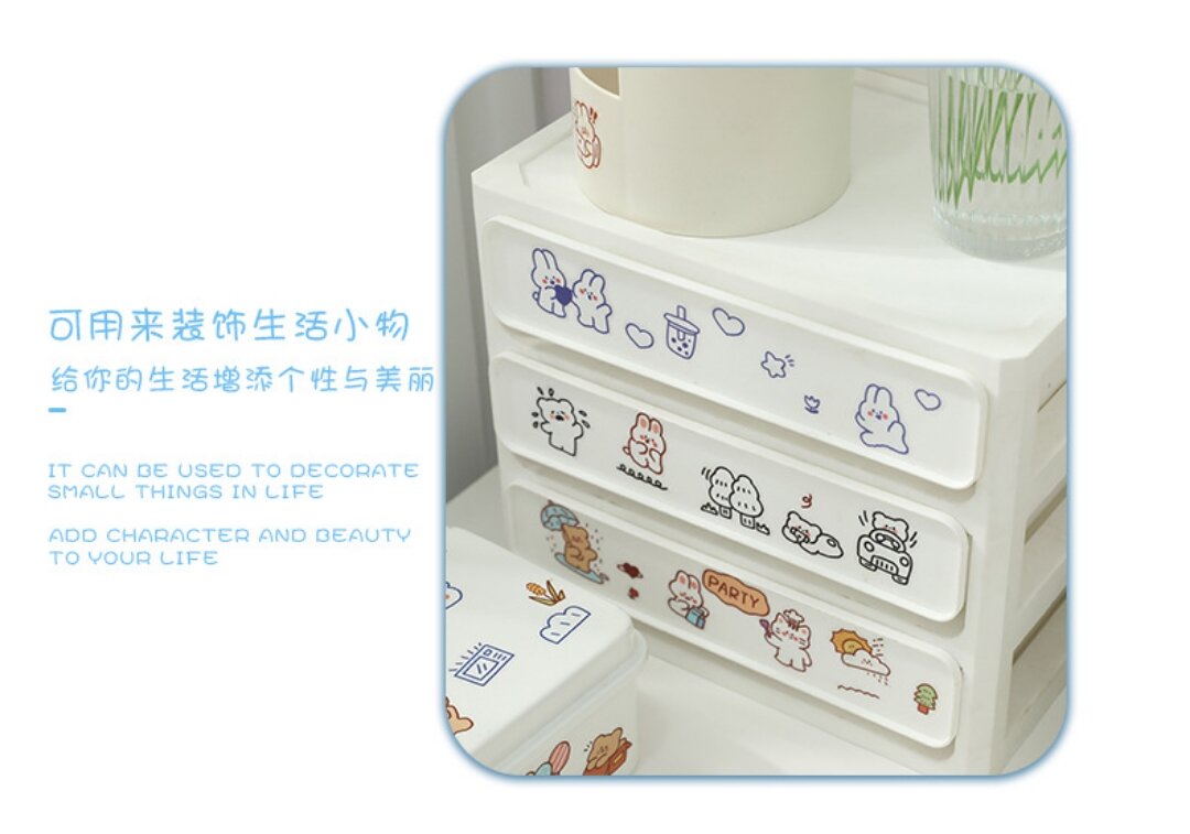Hộp sticker trang trí sổ tay 100 tờ