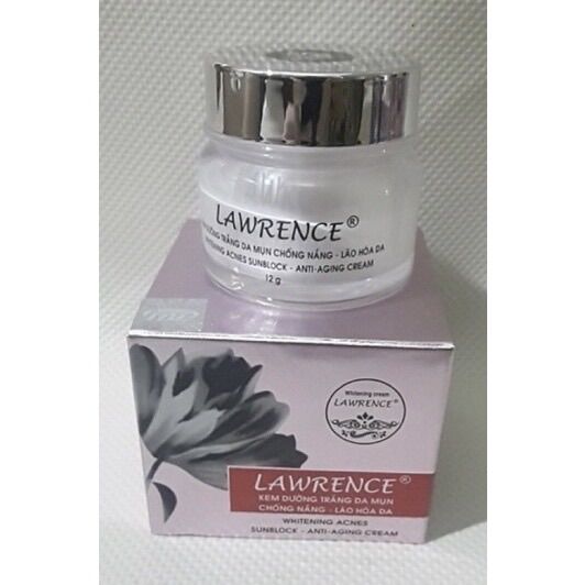 Kem lawrence dưỡng trắng mụn chống nắng lão hoá da 12g