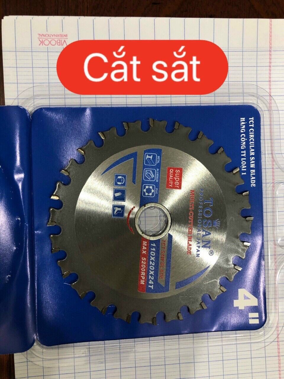 Lưỡi cắt sắt 110mm 24 răng , lưỡi cắt kim loại tosan 1 tấc( 110mm 24 răng) , lưỡi cắt sắt kim loại 110mm 1 tấc, luoi cat sat kim loai, luoi cat kim loại hop kim 110mm