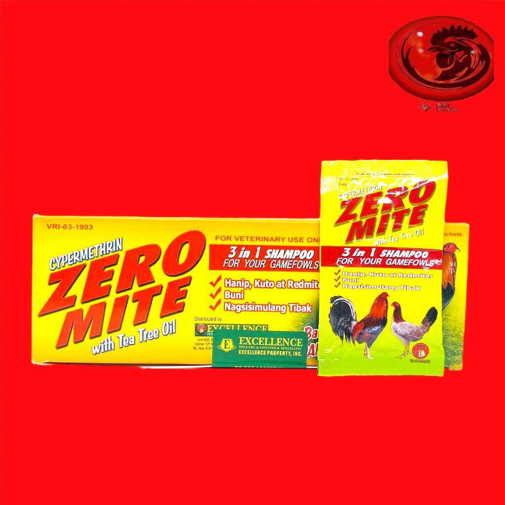 Zero Mite Xà bông tắm gà đẹp lông, diệt rận mạt hộp 24 gói