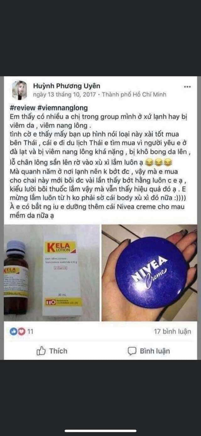 Kela Lotion Dành Cho Da Viêm Lỗ Chân Lông 60ML Thái Lan