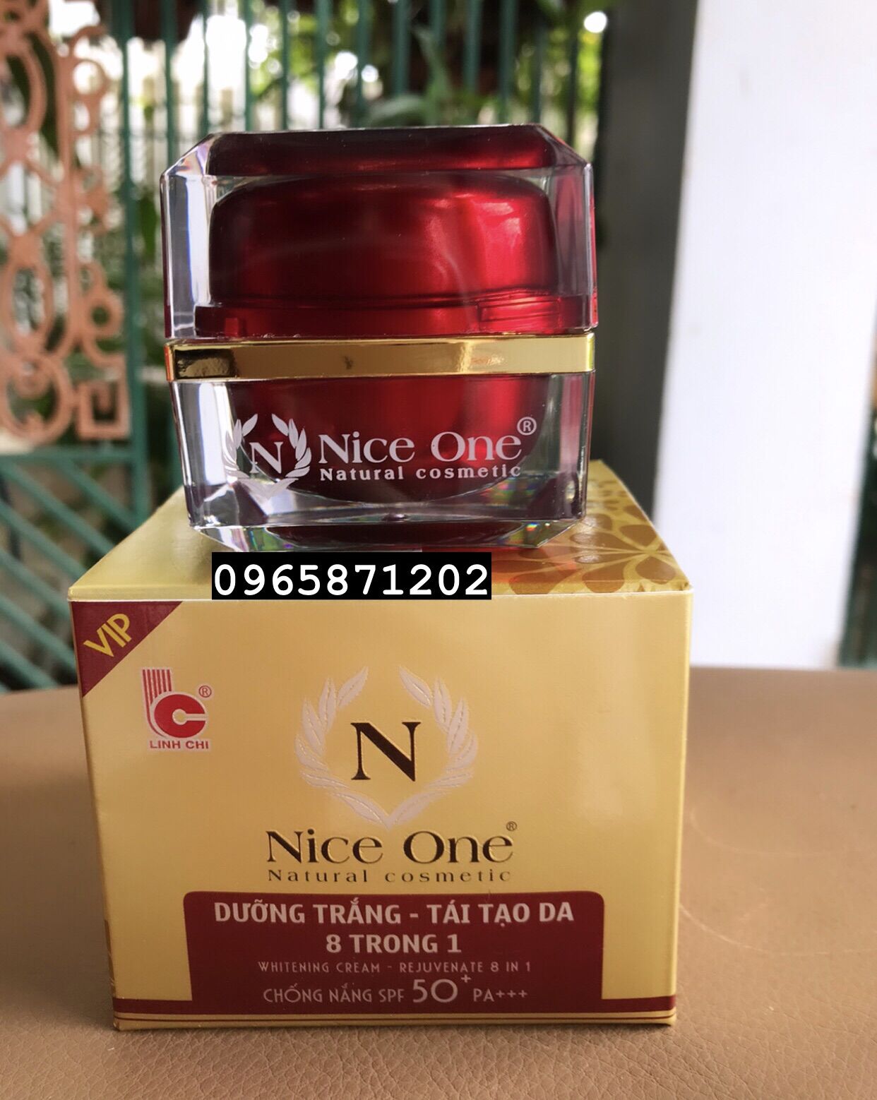 Kem trắng da trẻ hóa làn da 8 in 1 nice one linh chi -40g