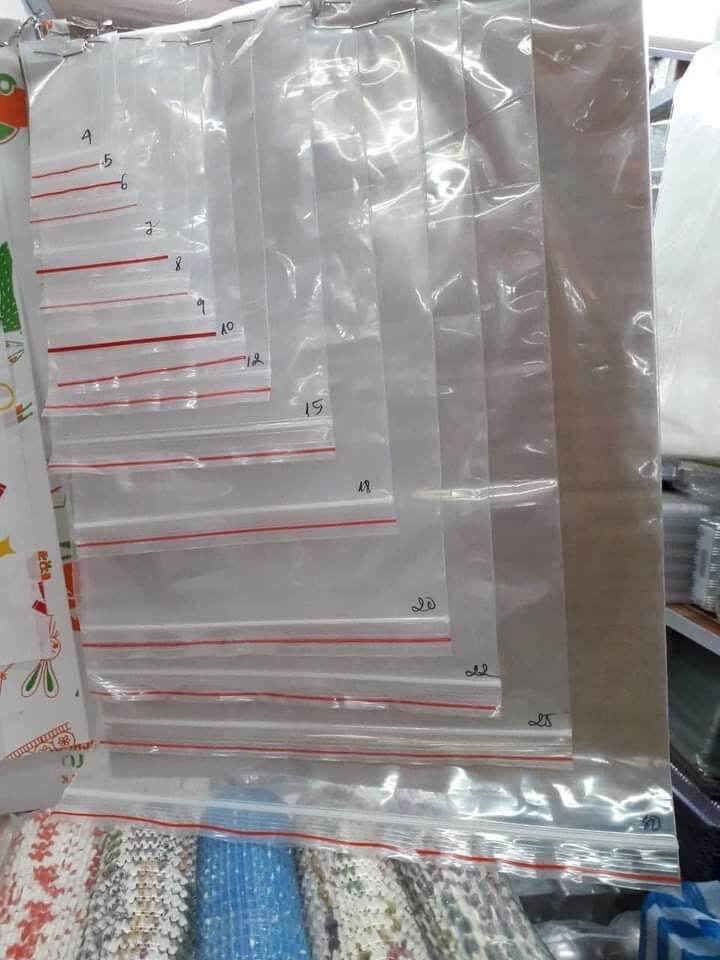 500g túi zip viền chỉ đỏ túi dày dặn khoá zip chắc chắn