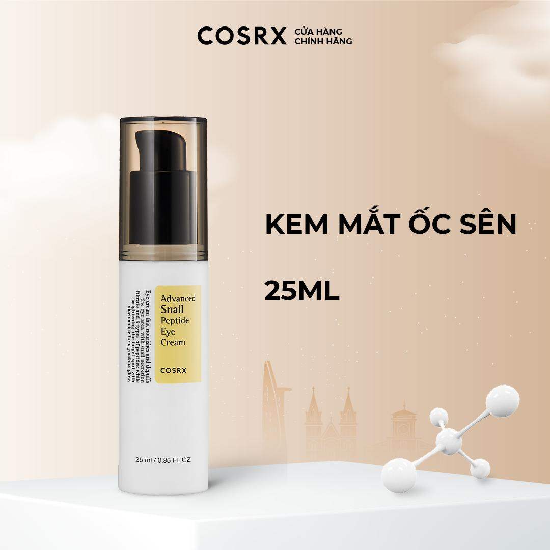 Kem mắt ốc sên giảm nếp nhăn cải thiện lão hóa COSRX Advanced Snail Peptide Eye Cream 25ml