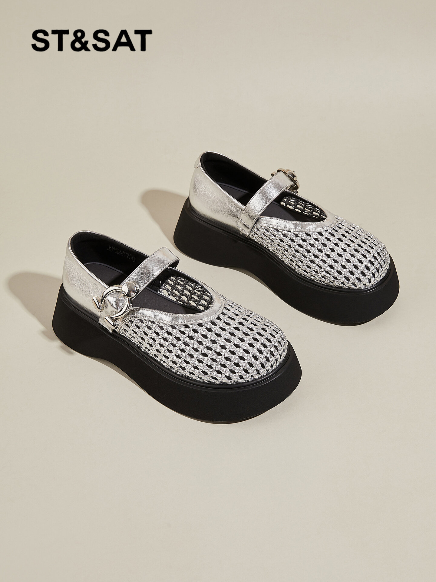 ST&SAT | Elegant Breathable Height-Boosting Slip-Ons Giá 1,941,000 Đồng*Miễn phí vận chuyển