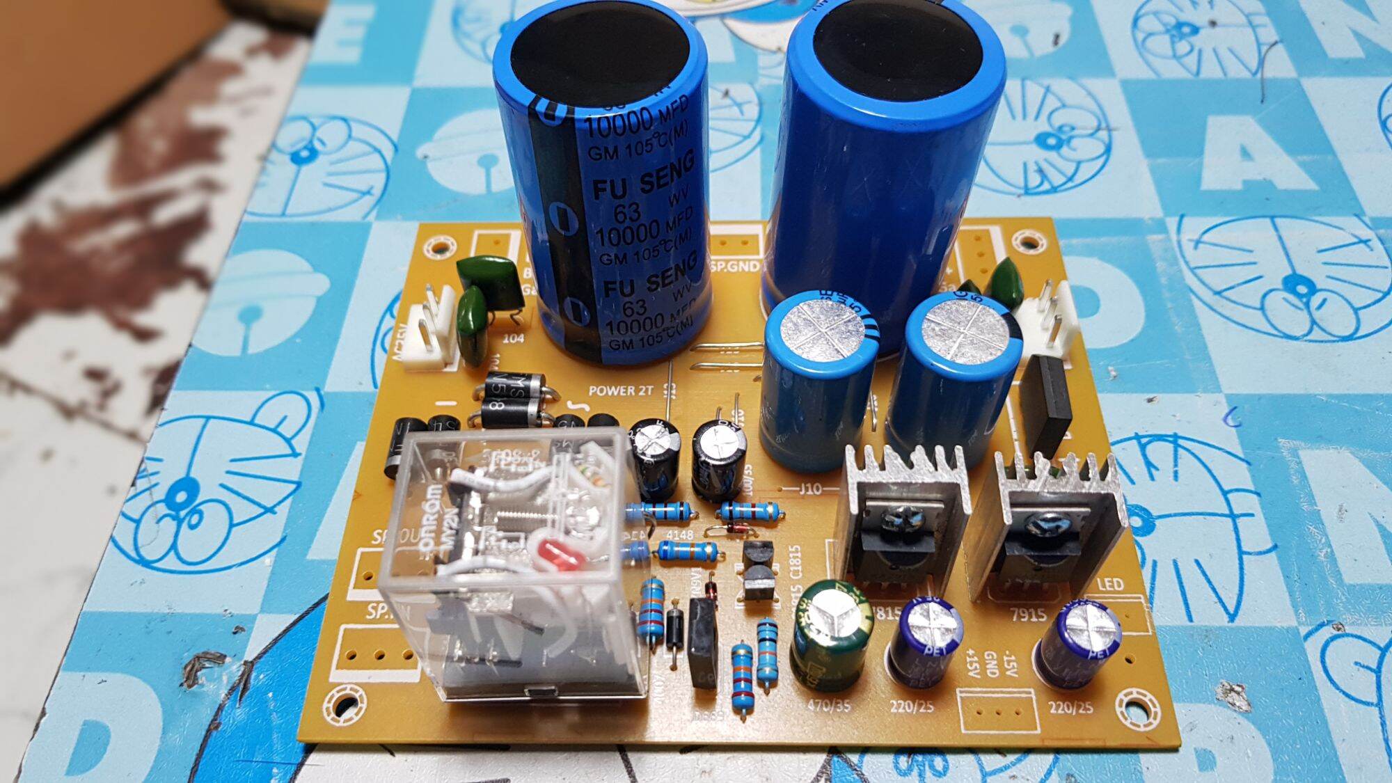 Mạch nguồn amply 2 tụ
