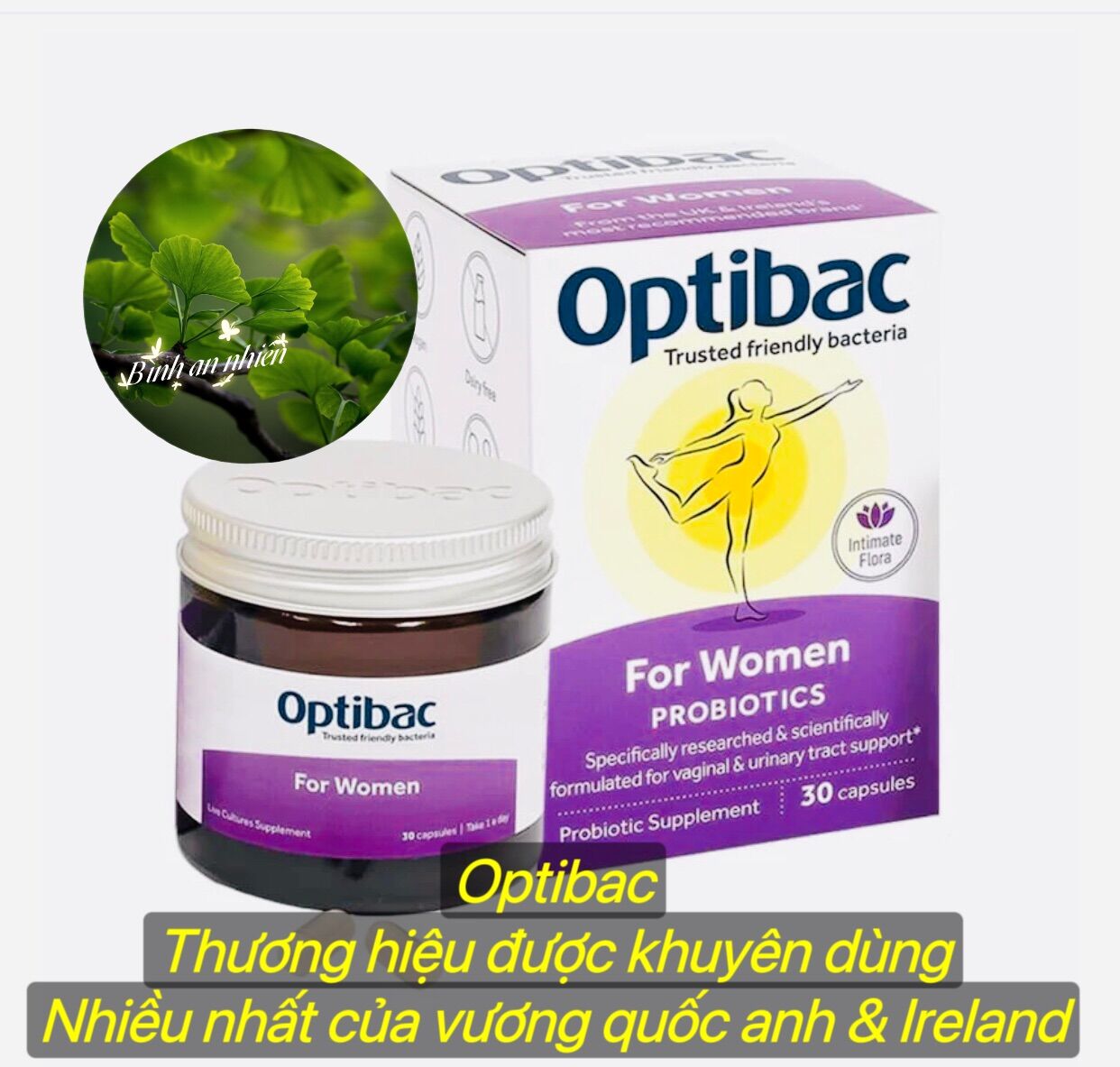 Men vi sinh Optibac tím thần dược cho phụ nữ