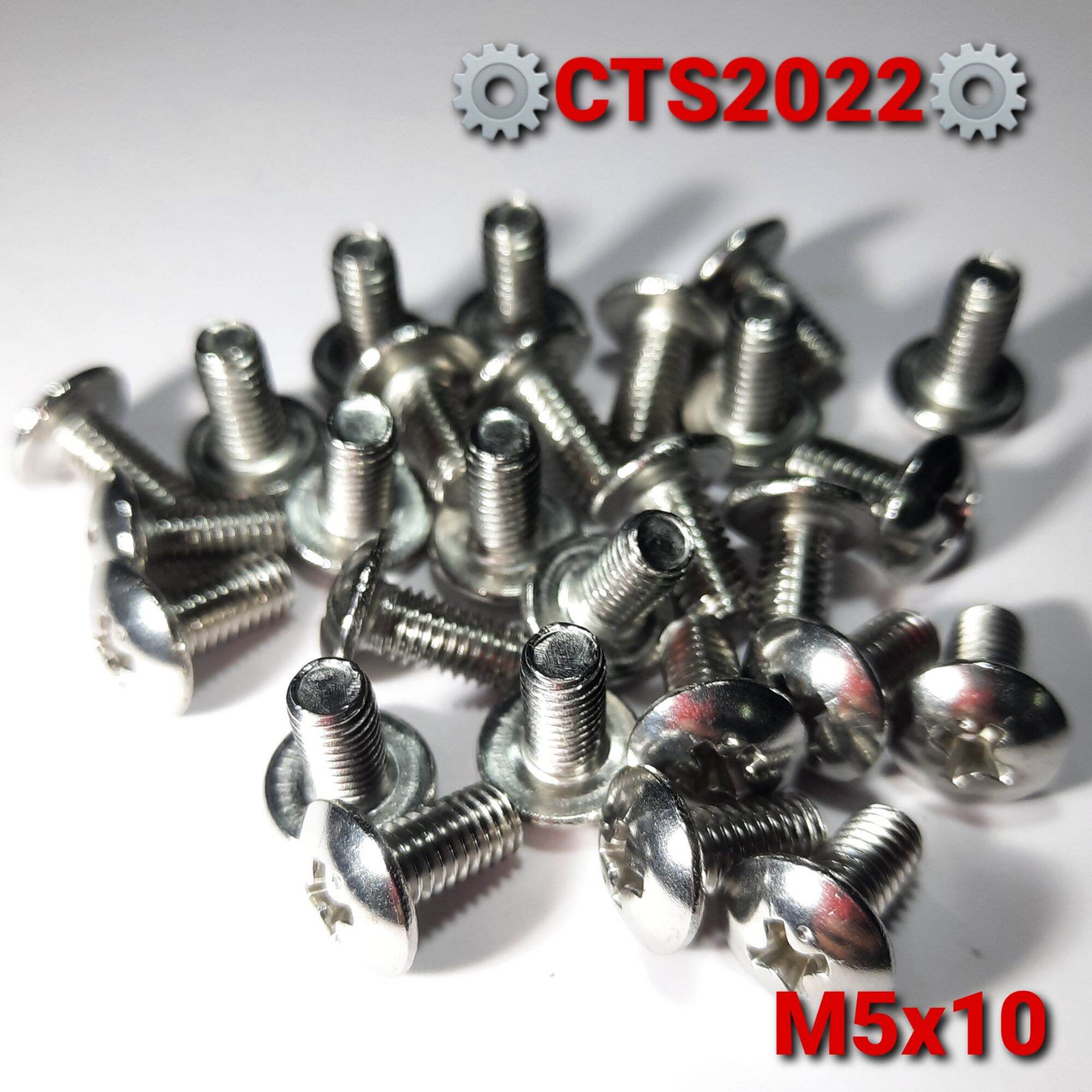 Bulông dù M5 inox 304 đầu vít