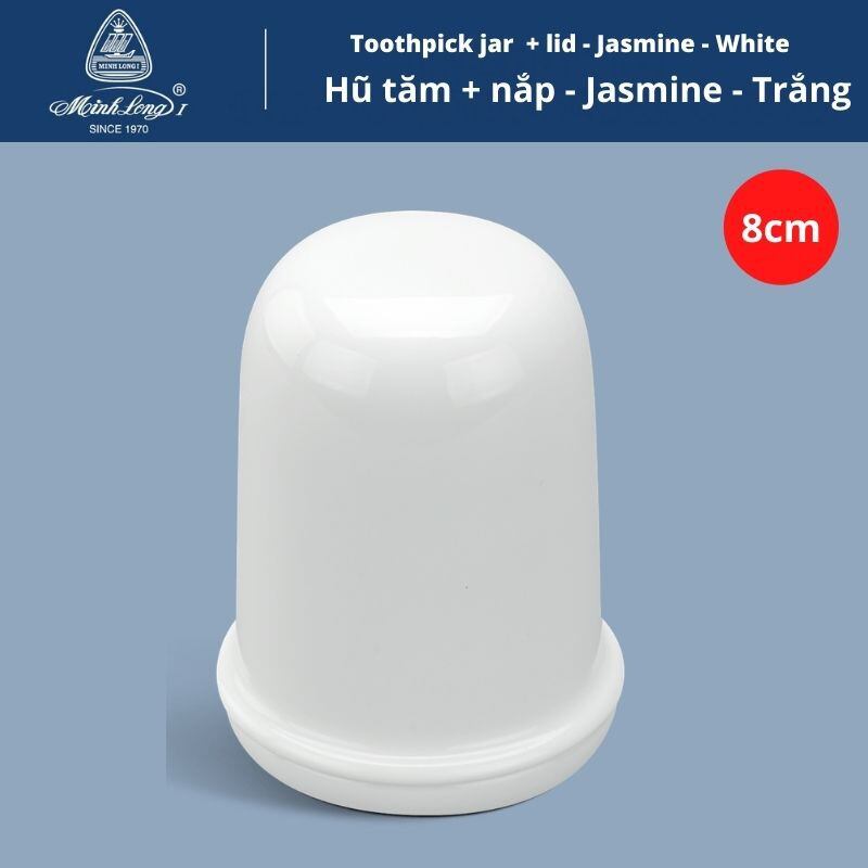 Hủ tâm 8 cm + nắp - gốm sứ minh long