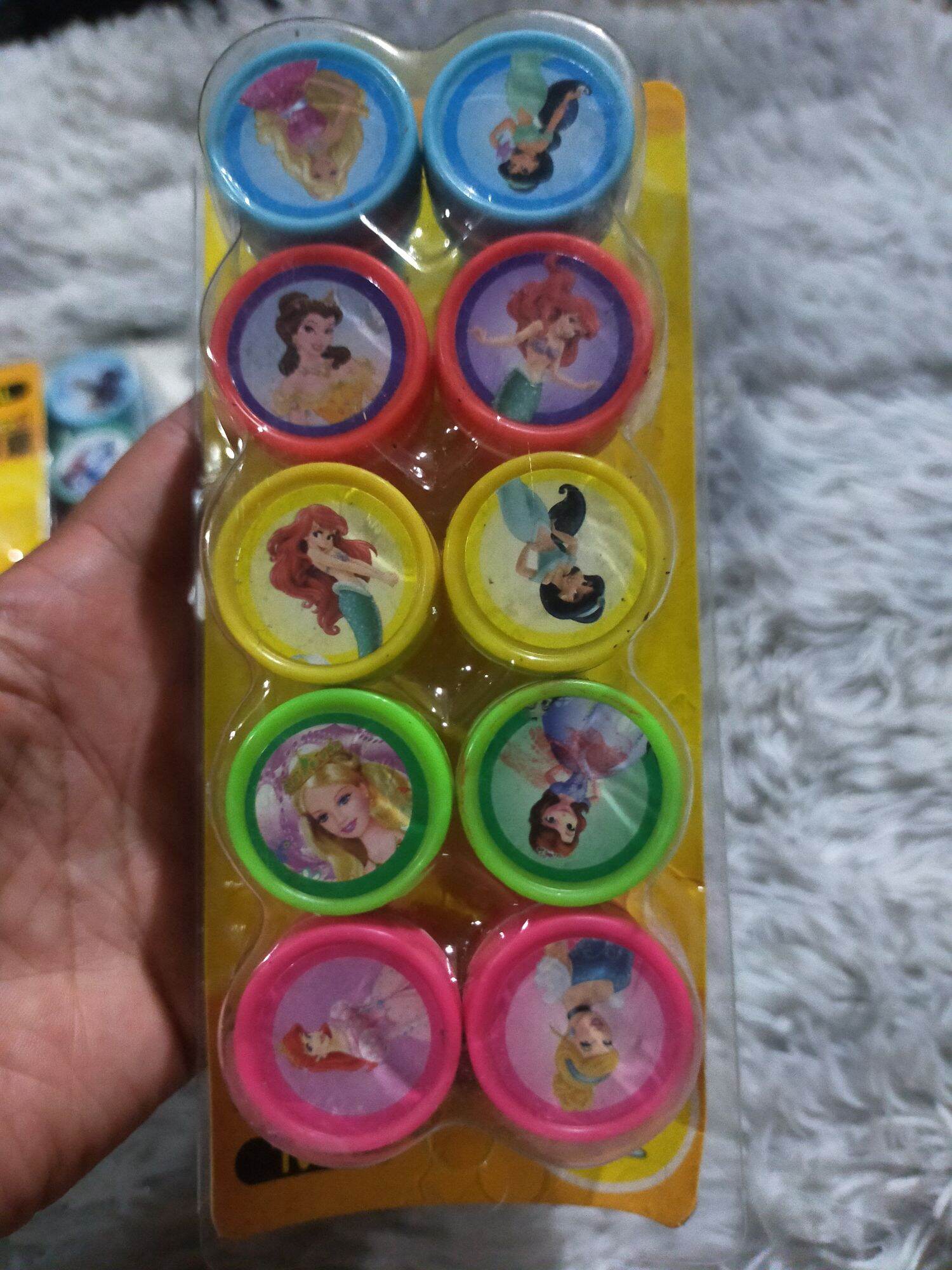 Vỉ 10 con dấu hình công chúa cho bé gai