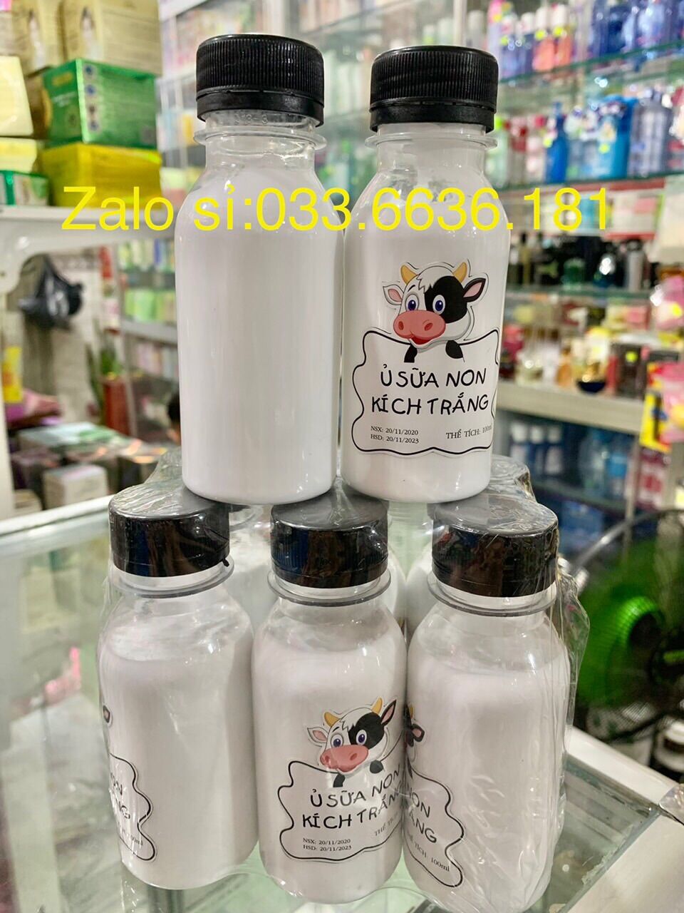 Kem ủ sữa non kích trắng con bò chai 100ml