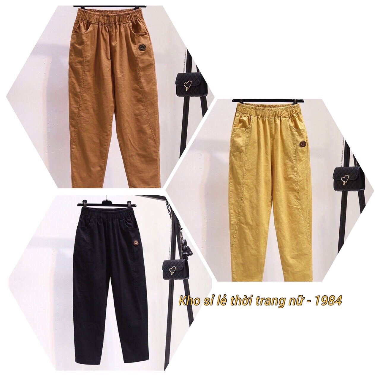 Quần baggy thô co giãn cute