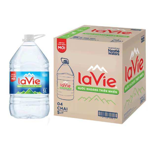Nước Khoáng Lavie 5L (4 chai/thùng)