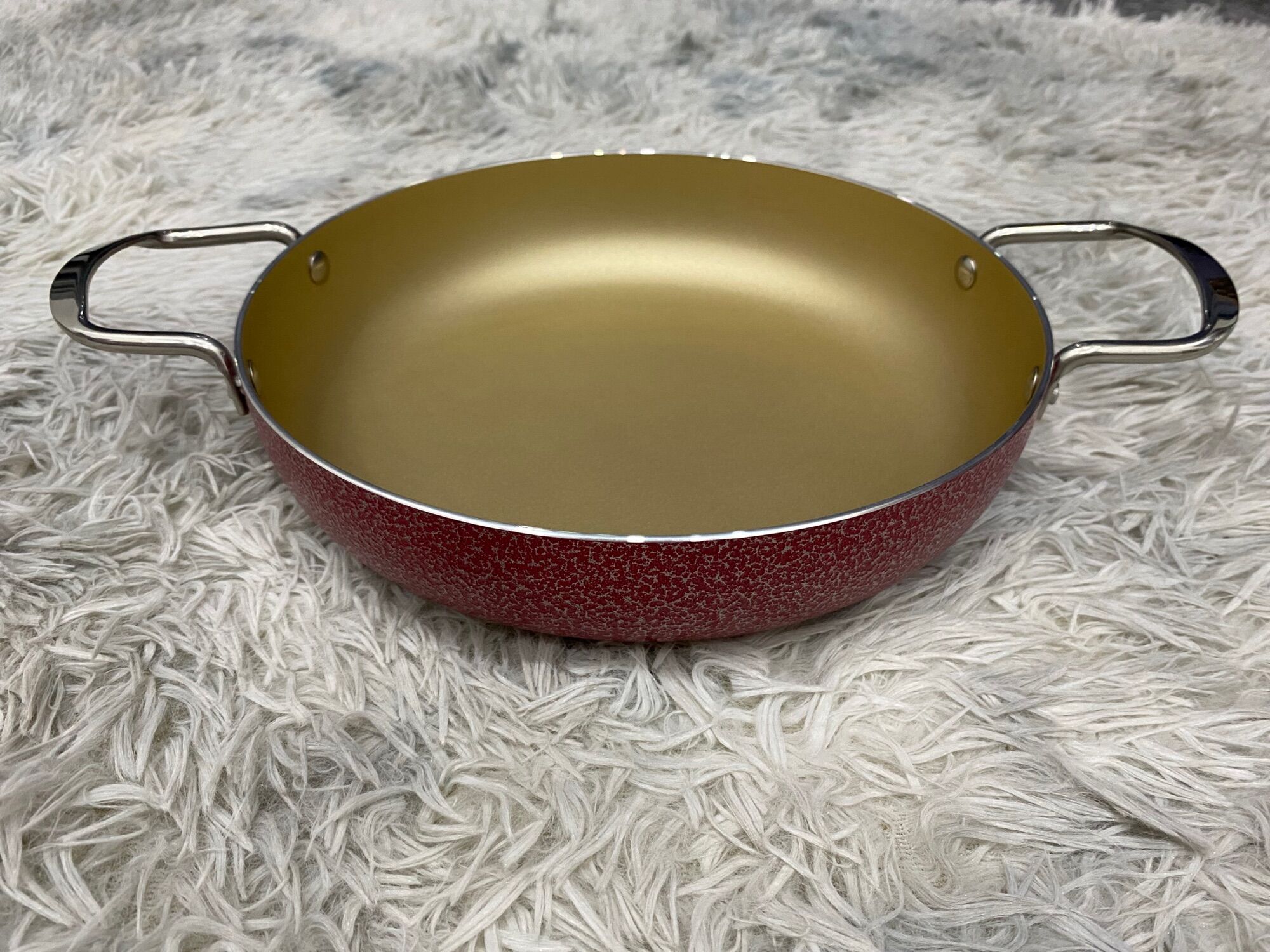 Chảo chống dính_ đáy sần vân đá_ 2 quai inox_cookviet_size 22cm, 24cm, 26cm, 28cm, 30cm