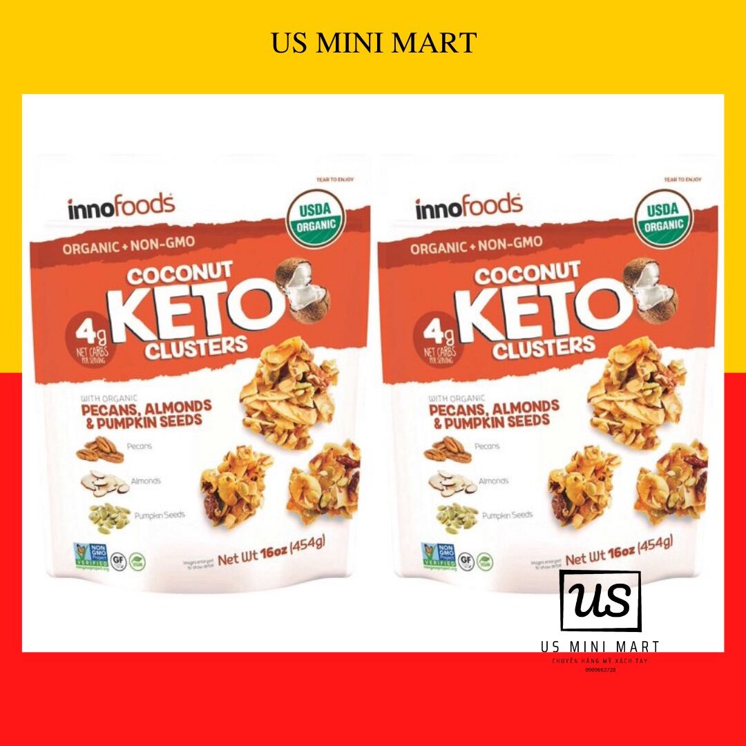 Bánh ăn kiêng dừa sấy phủ hạt Hữu cơ _ Coconut Keto Clusters (454gram)
