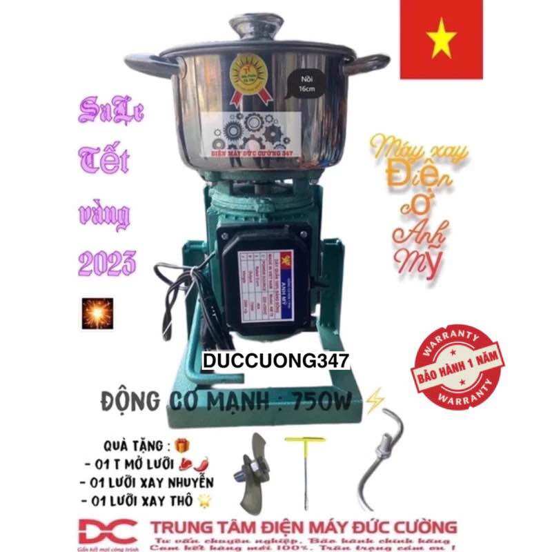 Máy xay thịt công nghiệp 750W làm giò, chả (Tặng kèm T13 tháo lưỡi, 01 cần xay ruốc)