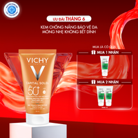 Kem chống nắng không nhờn rít SPF 50 UVA +UVB Vichy Capital Soleil Mattifying Dry Touch Face Fluid