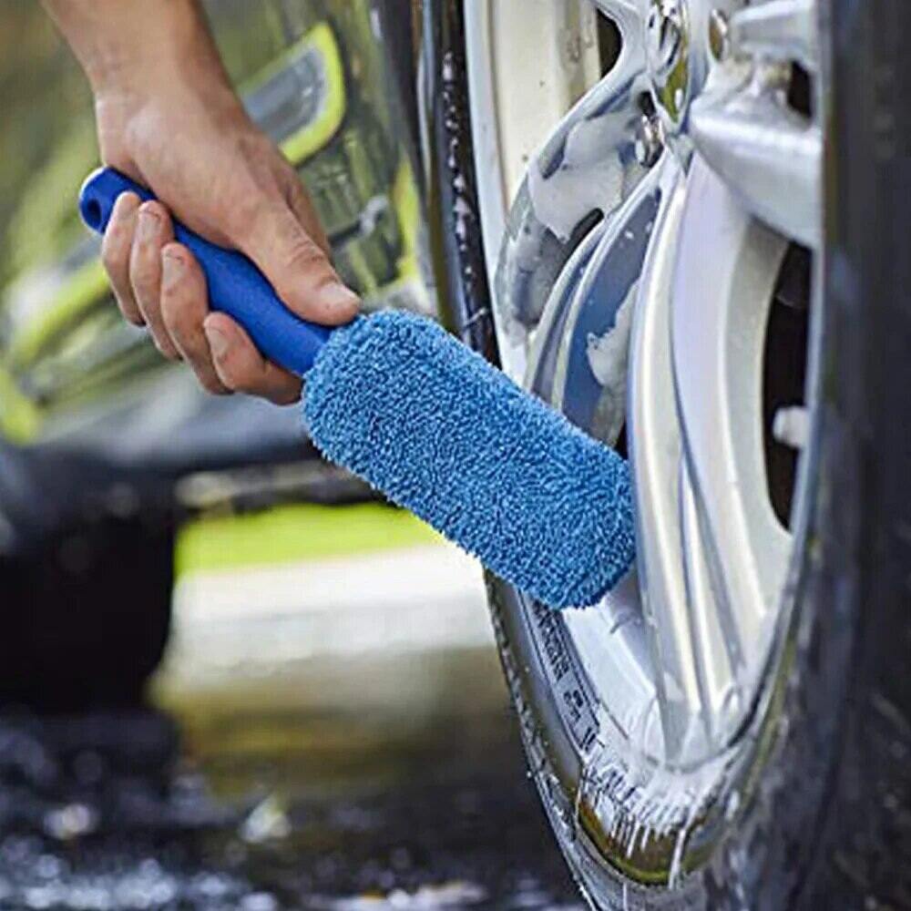 Di Động Microfiber Rửa Bánh Xe Bàn Chải Có Tay Cầm Bằng Nhựa Cho Lốp Viền Chi Tiết Tự Động Cốp Xe Vệ Sinh Xe Máy Phụ Kiện