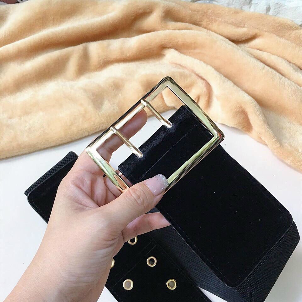 Dây nịt 2 kim nhung bản 6cm