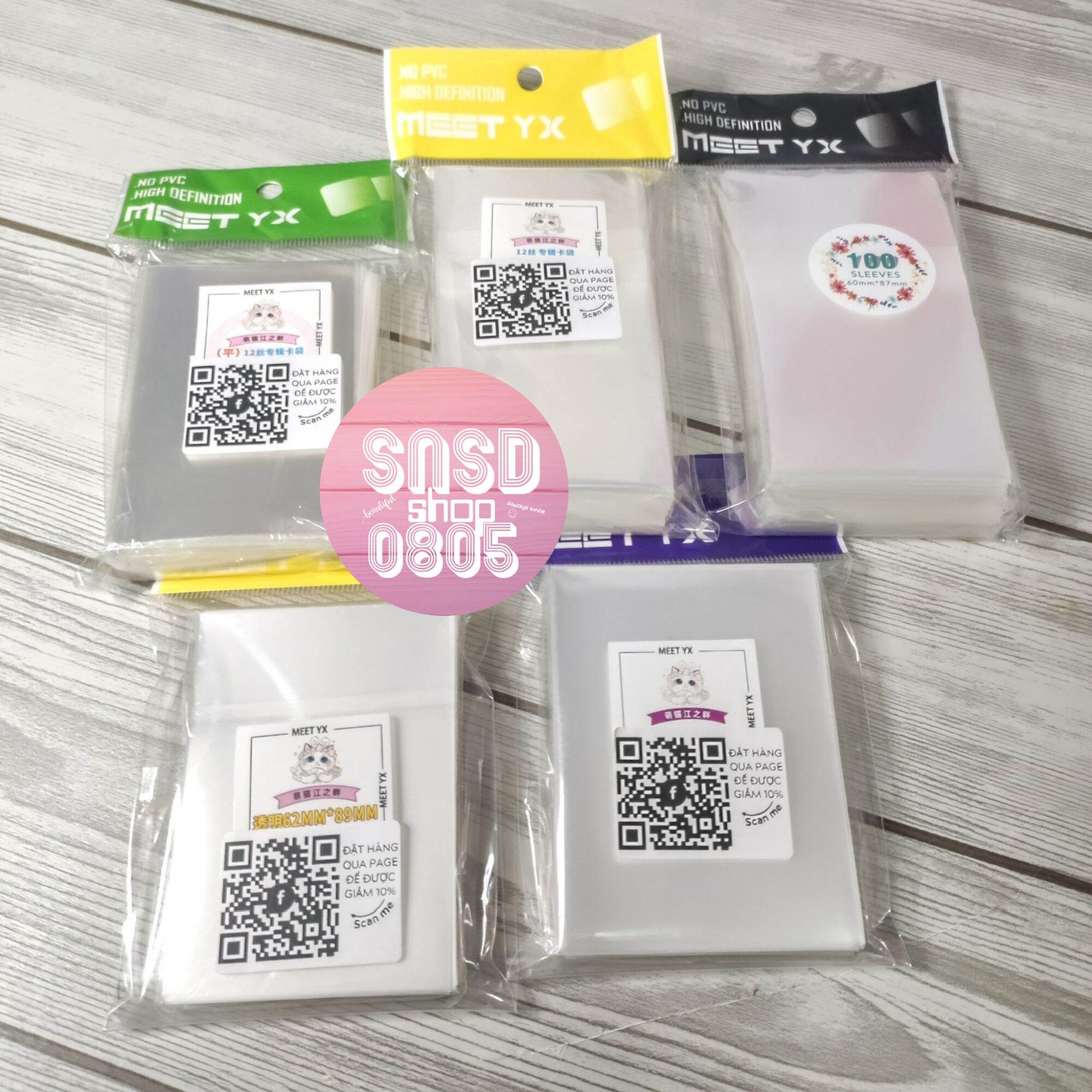 ❌ SIÊU DÀY ❌ Sleeve MeeT, Sleeve MeeT YX Dán/Không Đựng Card  Bọc Đựng Card Meet YX