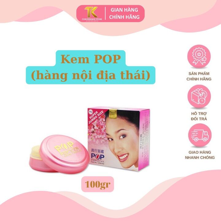 Kem pop 100g hàng nội địa thái lan, kem pop đại 20g 100g