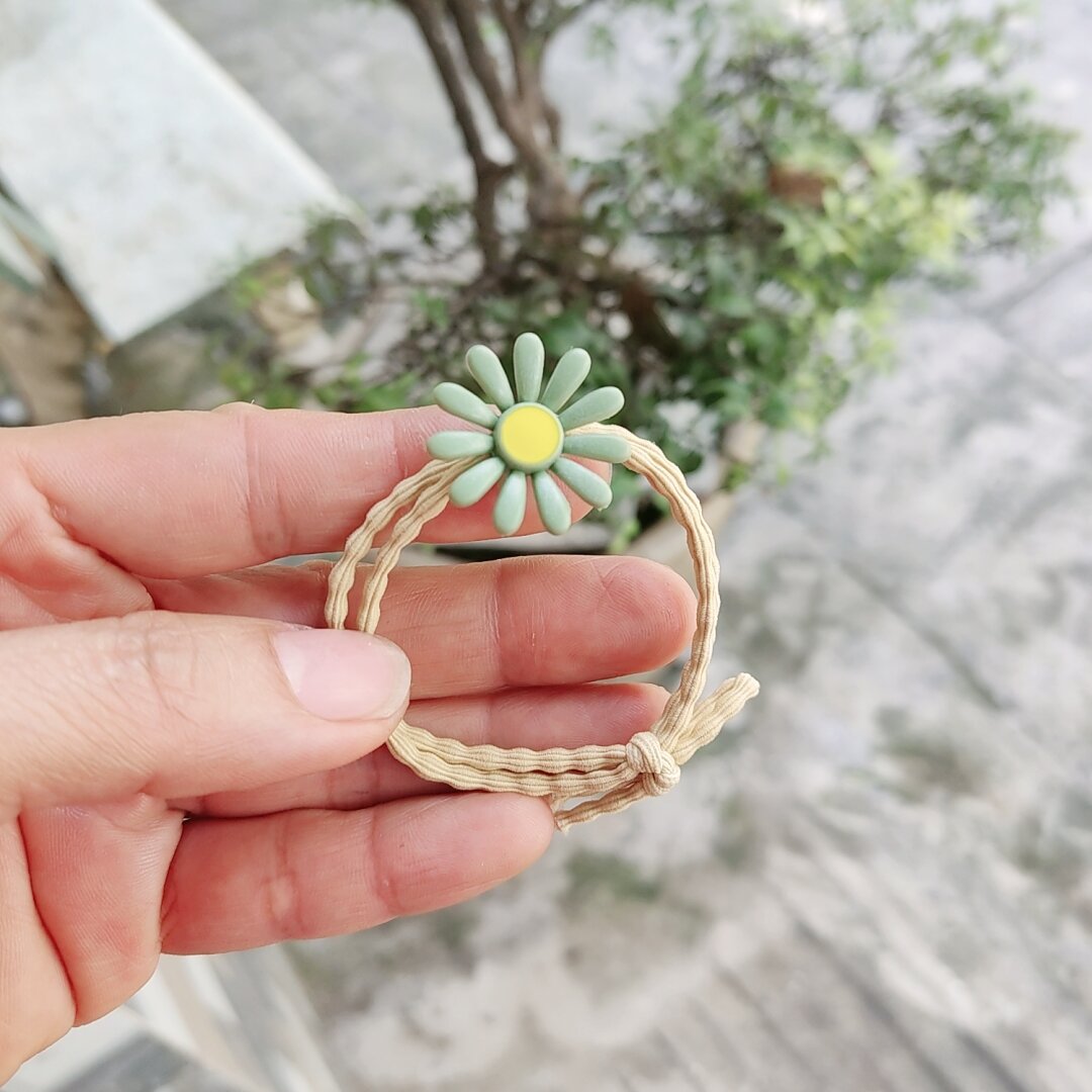 Dây cột tóc,dây cột tóc hoa cúc sét 5 cái nhiều màu
