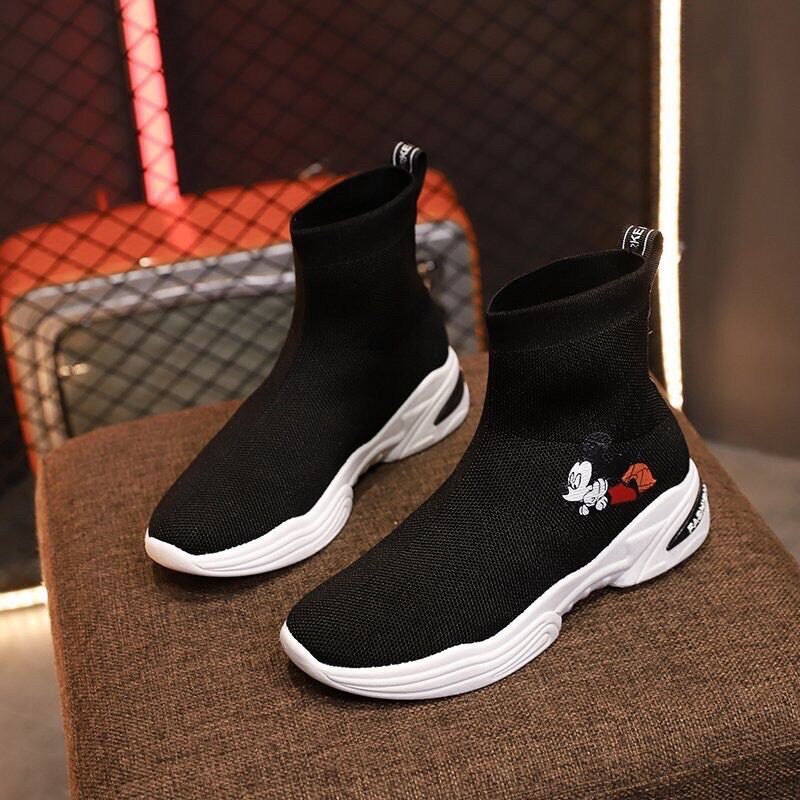Giày bốt cao cổ nữ 🌸FREESHIP🌸 cổ chun mickey hot trend