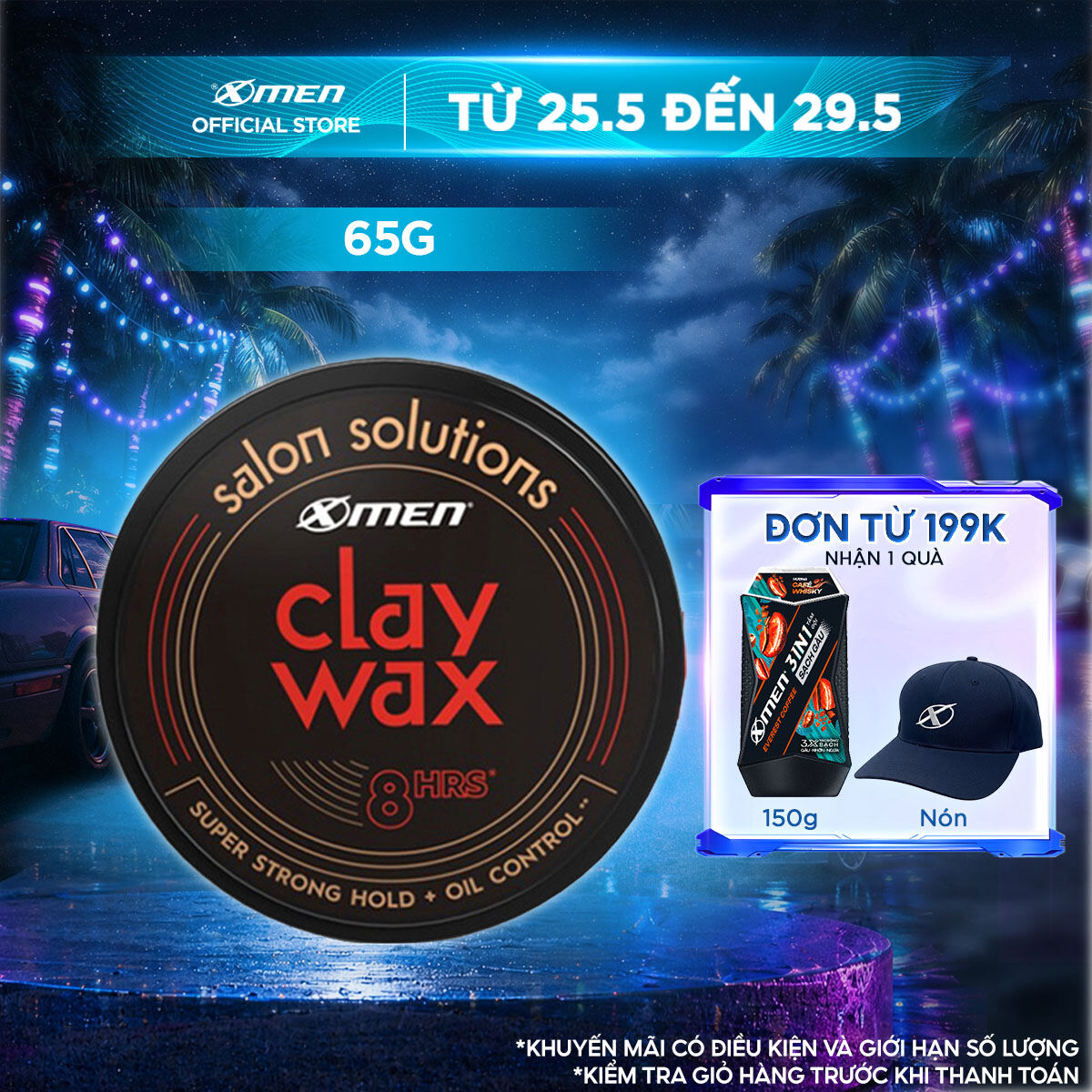 Sáp đất sét Xmen Salon Solutions - Clay Wax 65g