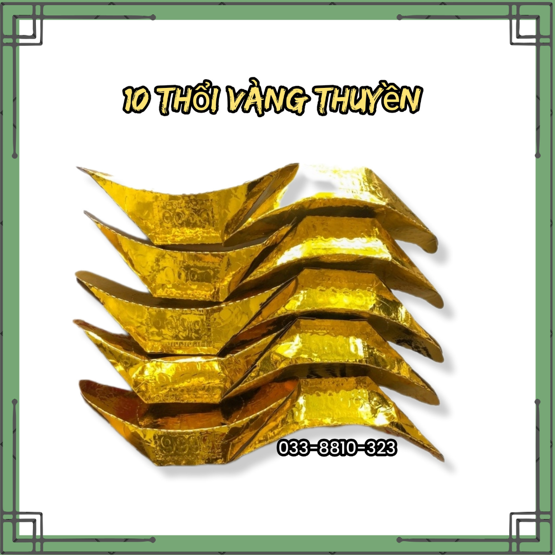 10 thỏi vàng thuyền