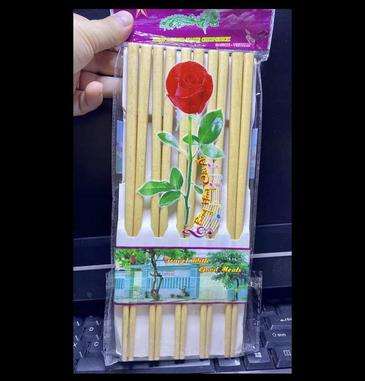 💥 Set 10 Đôi ĐŨA GỖ, ăn Cơm (Loại Tốt, Hình thật)