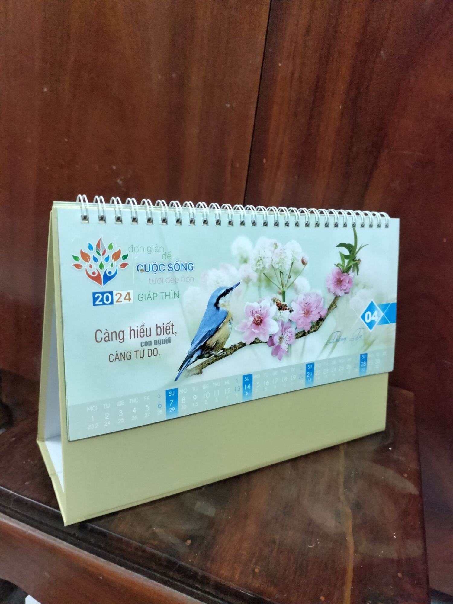 Lịch để bàn An Nhiên có ngày âm 2024
