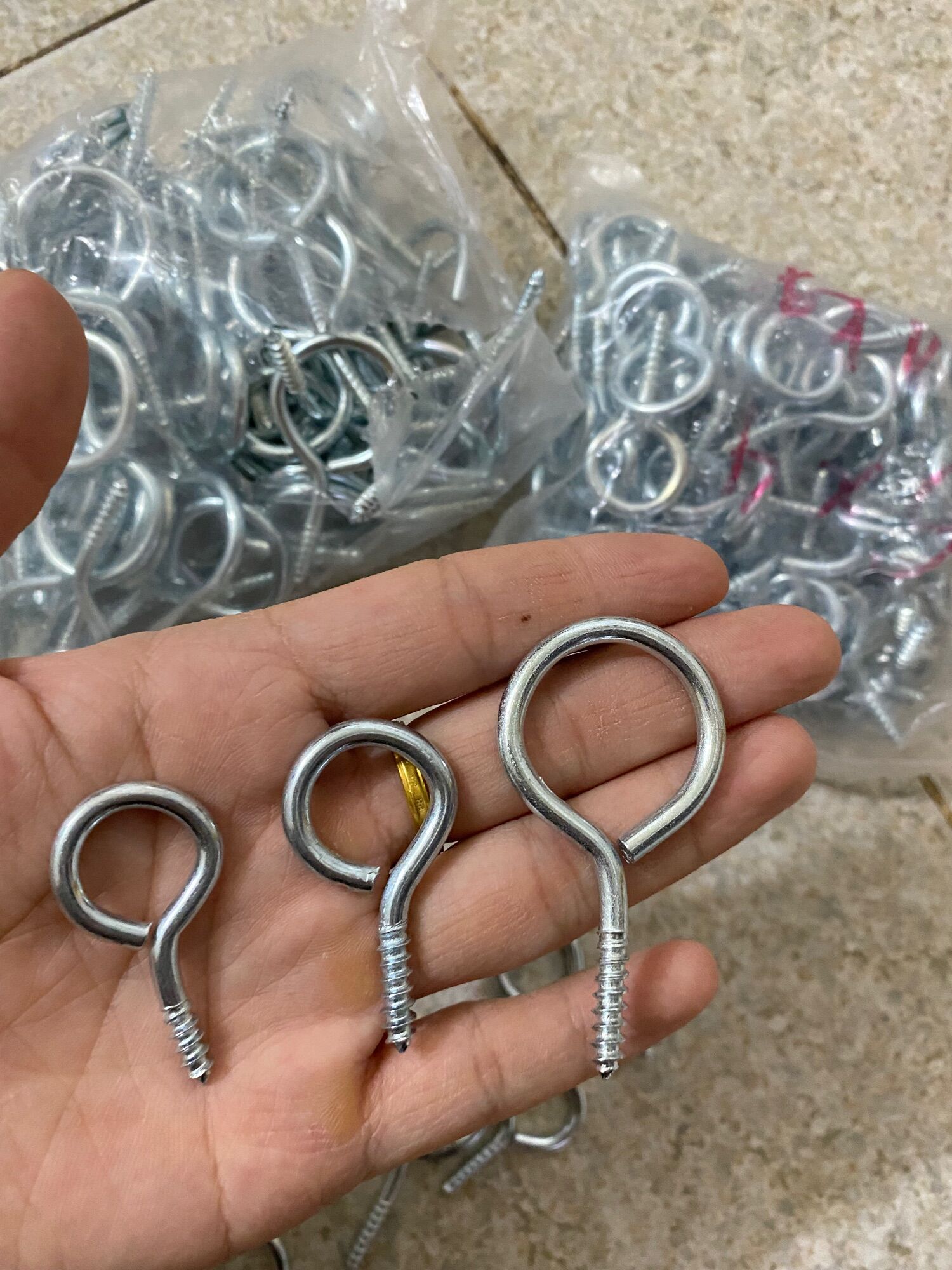 Combo 5 vít tròn, khoen tròn, khuy tròn đủ cỡ