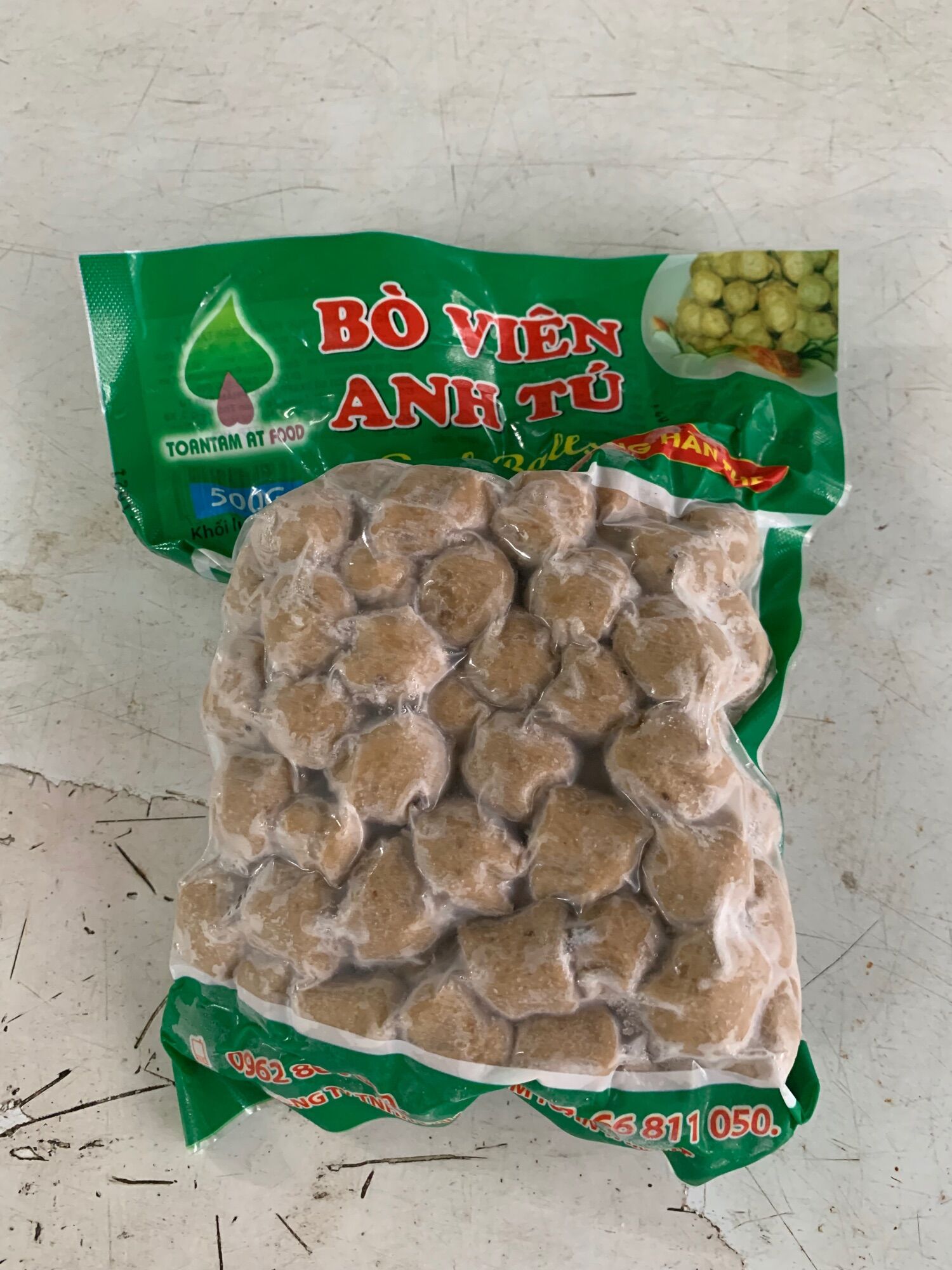Bò viên chiên giòn ăn ngon  túi 500gr (giao 4h tphcm)