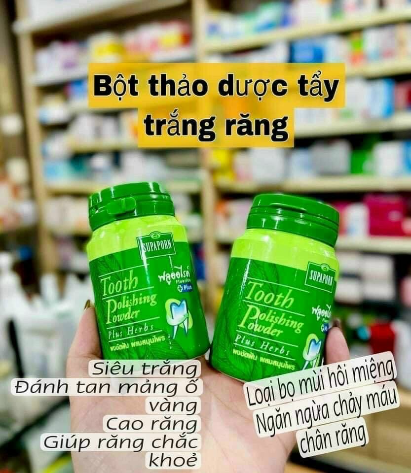 Bột thảo dược tẩy trắng răng tooth thái lan