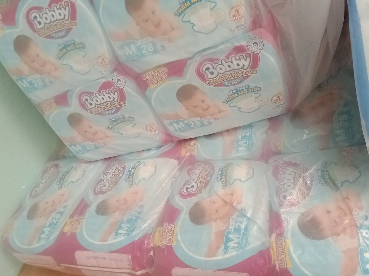 ( Tặng 8 miếng) Tã dán Bobby M76 miếng lõi nén cotton - soft 3mm (M28x3)