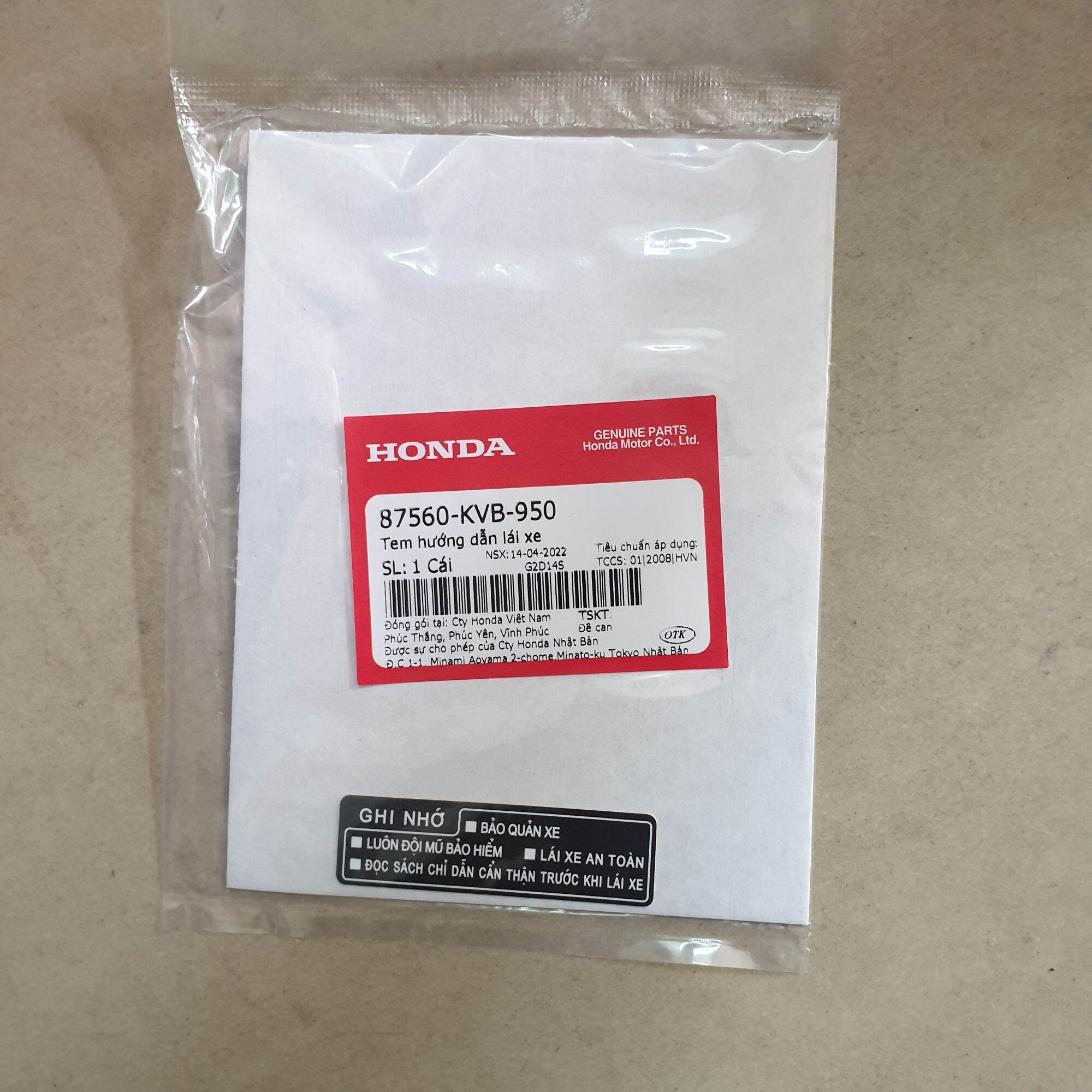 Tem thông số Sh mode 125