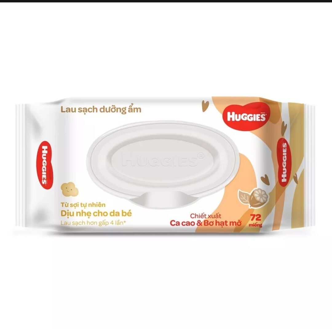 Khăn ướt Huggies Bơ hạt mỡ cao cấp _ 72 tờ/gói