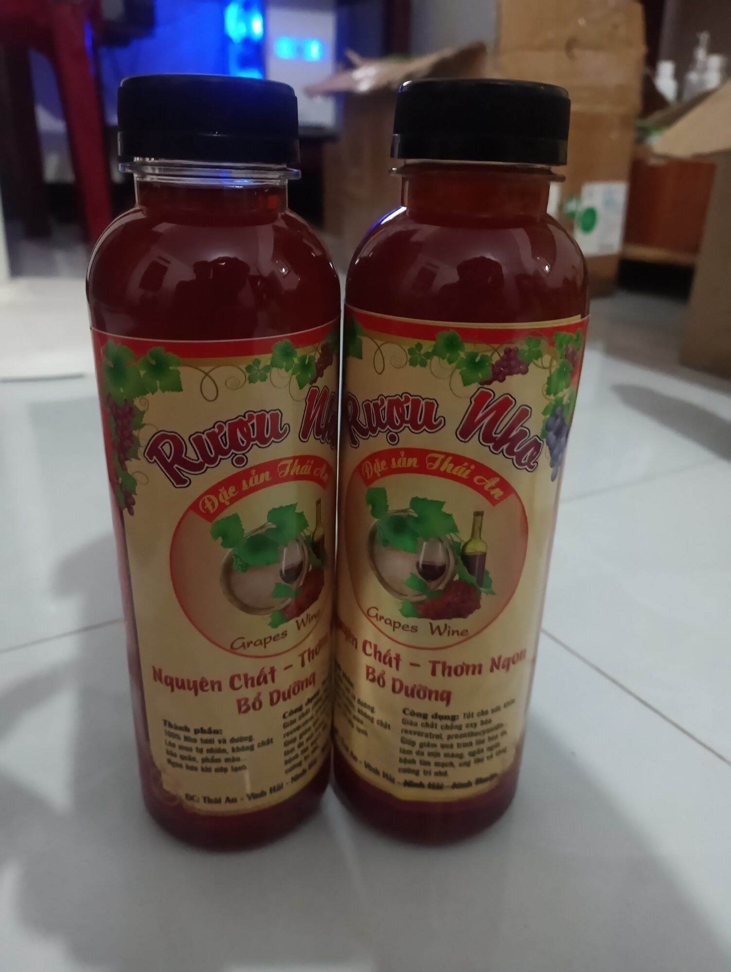 Combo 3 chai NƯỚC NHO LÊN MEN THÁI AN (Rượu nho)