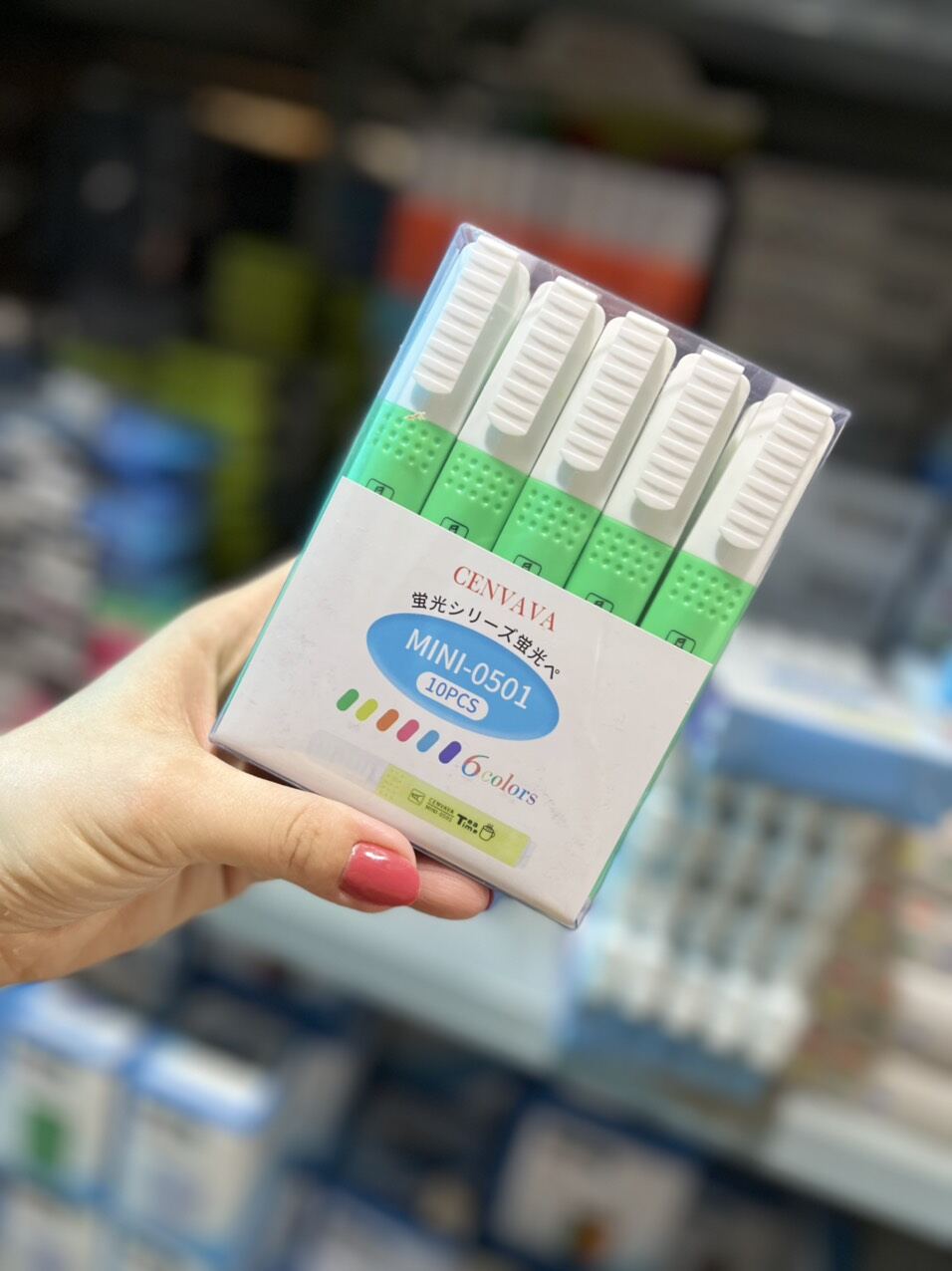 Hộp 10 cây bút dạ quang Mini-0501 giá sỉ