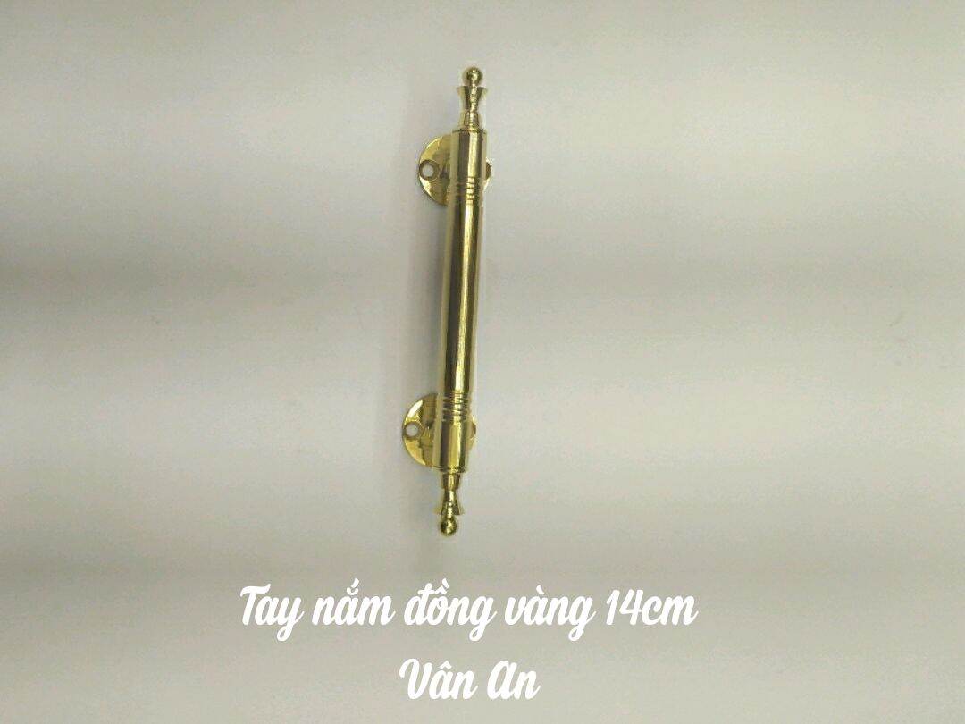 Tay nắm tủ đồng vàng dài 14cm