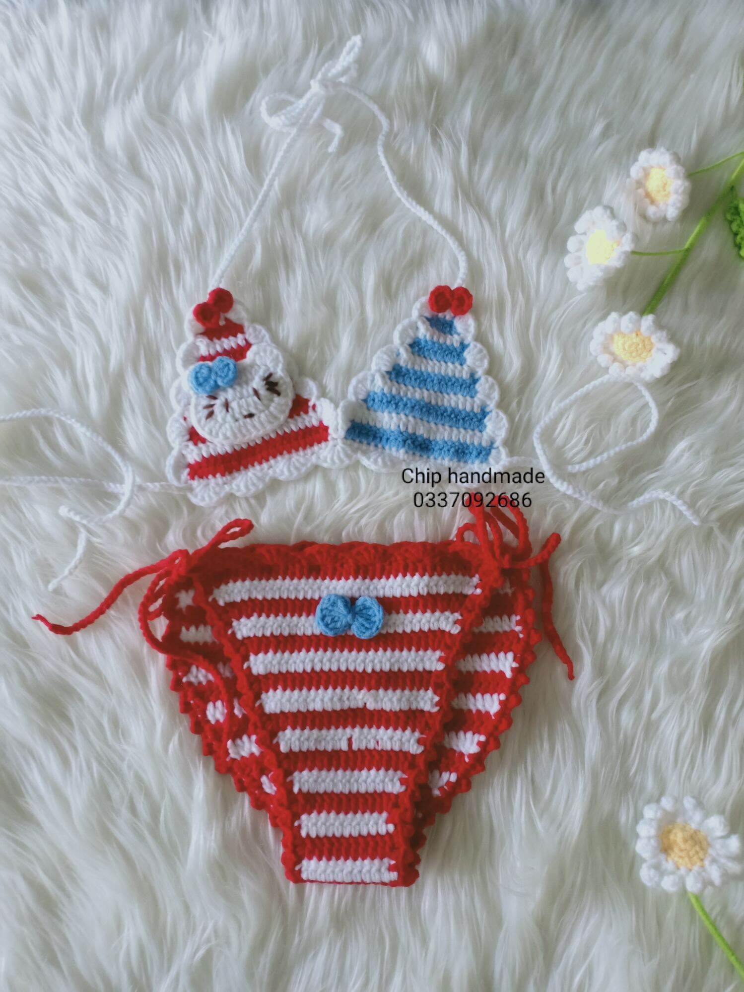 bikini len handmade cho bé