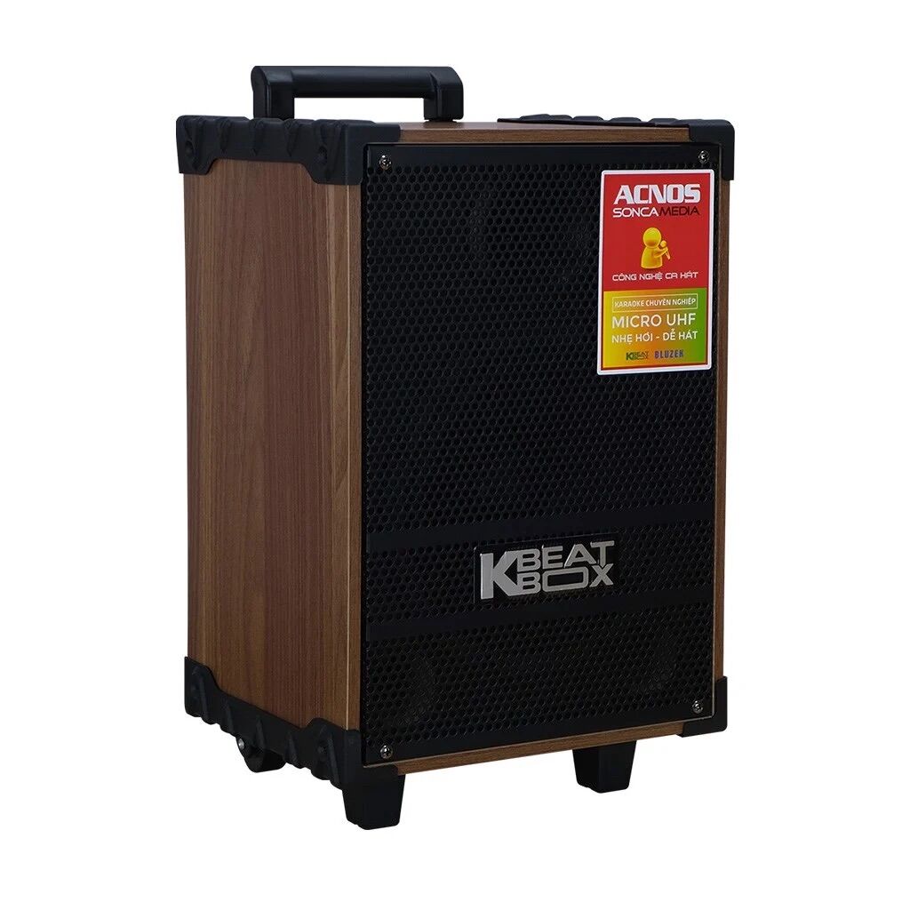Loa karaoke mini di động Acnos CS120 (Loa 2 đường tiếng, 1 bass 20cm, 1 treble, 1 Micro karaoke UHF, công suất 50W-300W)